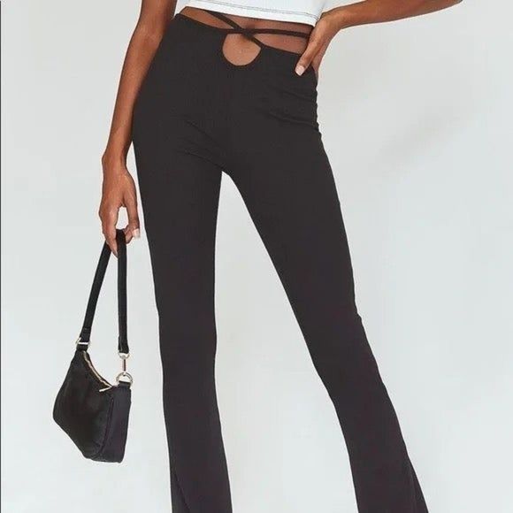 Princess Polly Pants - Princess Polly Women's Phoebe Pants Black Size 2 NWT